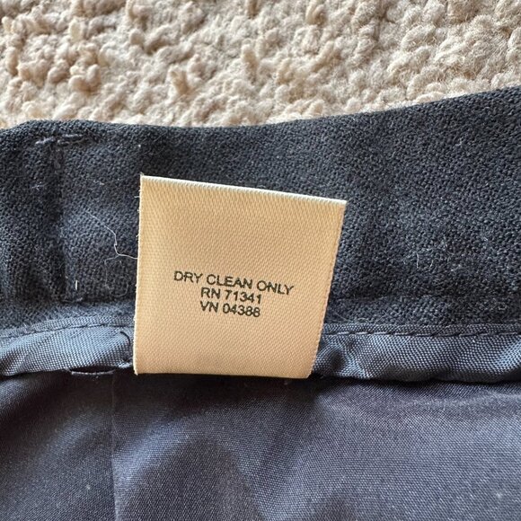 LL Bean Pants Womens 14 (32x30) Vtg USA Wool Black Pleated Front Tapered Leg - Picture 13 of 14